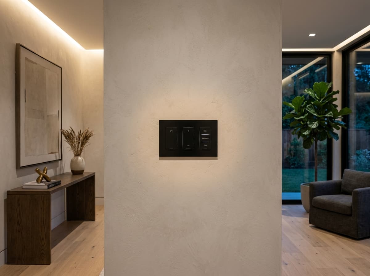 Premium slimme schakelaars in een luxe interieur